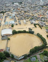 福知山の浸水被害、２千棟超 ポンプ場故障で被害拡大か