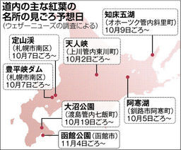 旭岳、10年に1度の紅葉 日照、寒暖差「絶好」 北海道内各地も期待大