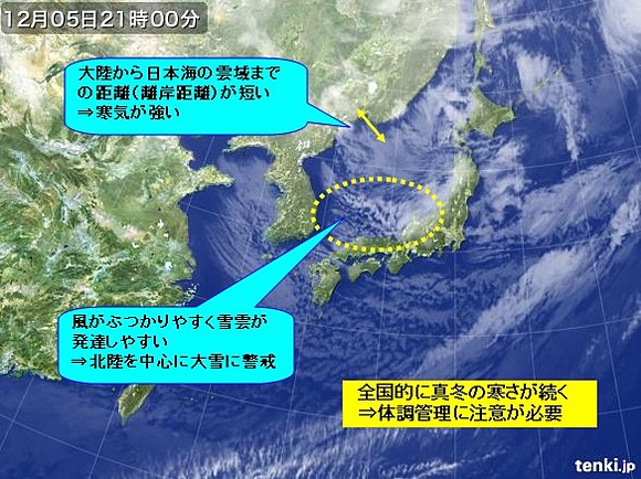 週末の寒波 天気と寒さの見通しは