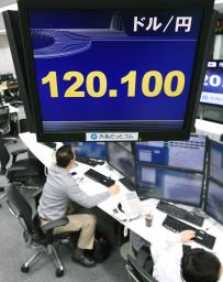 外為・株式:ＮＹ市場 円安加速、１２１円後半 米雇用好調、早期利上げ観測