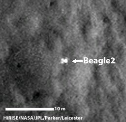 10年超不明の火星着陸機を発見 欧州宇宙機関、地表で確認