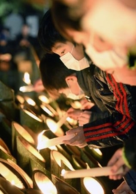 東北の被災者も祈り、神戸