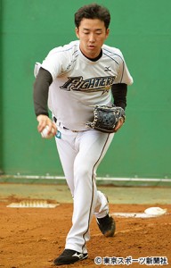 ハム佑が上々の打撃投手も死球を“猛省”