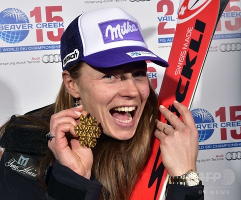 マゼが女子滑降で優勝 アルペン世界選手権