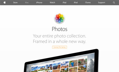 Appleが「Photos Preview」のページ公開と今春の製品提供を予告