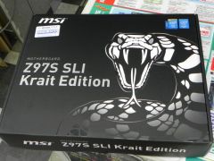 白と黒に配色したZ97搭載のMSI製マザー「Z97S SLI Krait Edition」