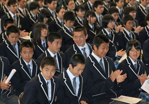 ふたば未来学園高が開校 １期生１５２人復興の誓い