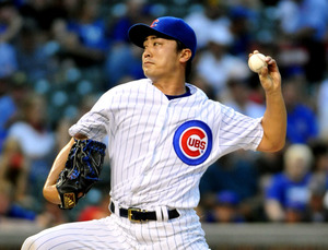 カブス和田、左肩に違和感 三回途中で降板