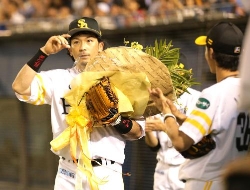 ソフトバンク松田、プロ通算1000試合出場を達成