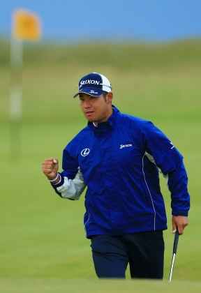 松山 暫定10位タイに浮上 全英ＯＰ