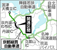 京都縦貫自動車道が全線開通 2015年07月19日