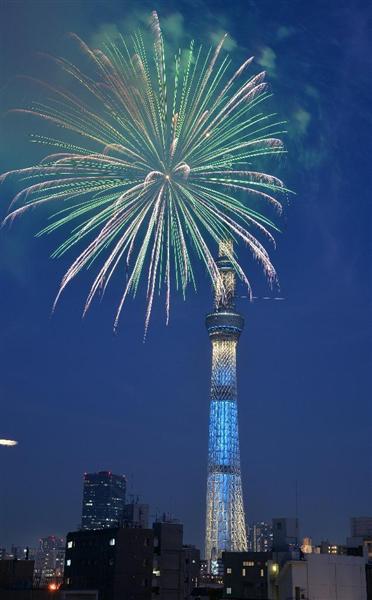 暑さ忘れる夏の大輪 隅田川花火大会で２万発
