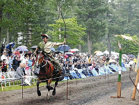 日光の流鏑馬 苫小牧で勇壮に 2015年07月26日