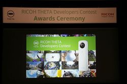 【レポート】「RICOH THETA デベロッパーズコンテスト」表彰式 - 全天球撮影カメラを活用するためのアイデアを競う