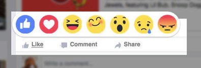 Facebookが「いいね」を大改修。喜怒哀楽のアニメ絵文字「リアクション」で拡張をテスト