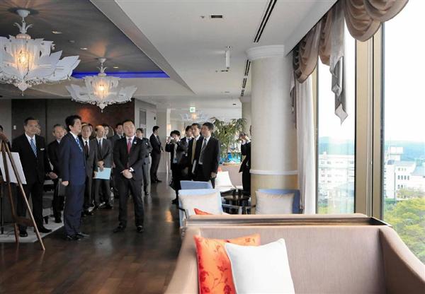 伊勢志摩サミット２０１６：「素晴らしい景観」 志摩観光ホテル、首相視察 地元関係者とも懇談 ／三重