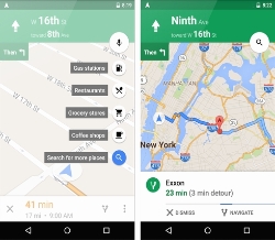Android版Googleマップのナビで寄り道追加が可能に（バージョン9.16で）