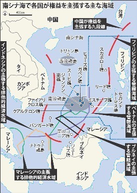 米艦南沙派遣：板挟みに悩む韓国 欧州は関心薄く