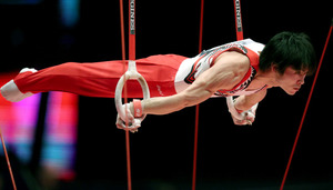 内村、ライバル脱落でも確実演技 世界体操６連覇