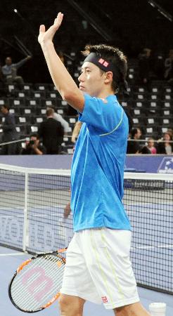 テニス：マスターズ・パリ大会 乗れぬ錦織３回戦へ