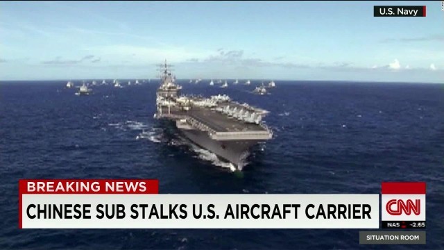 中国潜水艦、日本の南側で米空母を追跡…ＣＮＮ