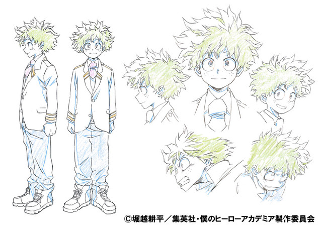 「僕のヒーローアカデミア」デク＆オールマイトの設定画公開、スタッフ情報も