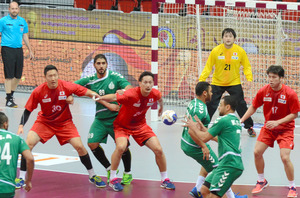 日本男子が白星発進＝ハンドボール五輪アジア予選