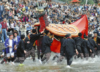 八代妙見祭 迫力の演舞に歓声 2015年11月24日