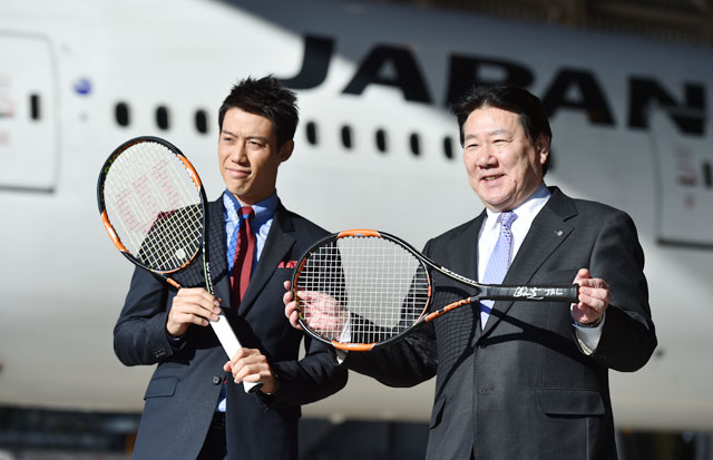 錦織圭、ＪＡＬと長期パートナー契約「大変に光栄」