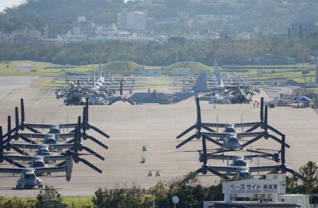 沖縄の米軍機にレーザー光照射 普天間飛行場