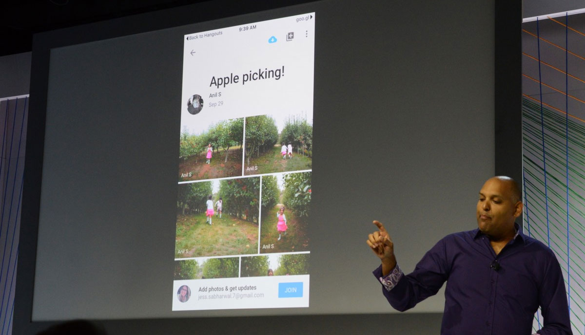 グーグルフォト、アルバムをネットで共有する機能