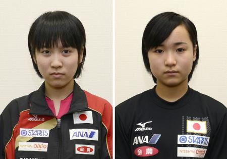 卓球、森薗・大島組が優勝 平野・伊藤組は連覇逃す