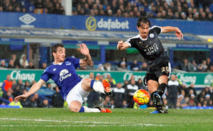 レスターの岡崎、今季３点目 サッカーイングランド１部