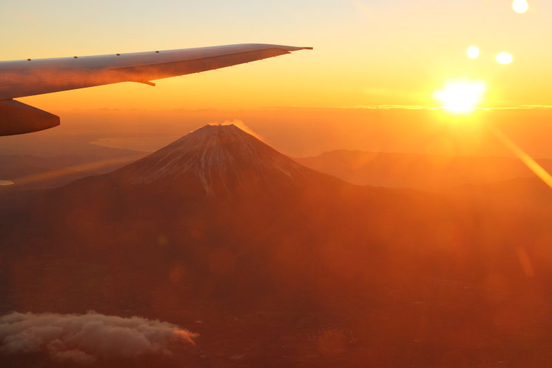高度５０００ｍのご来光今年も ＪＡＬ