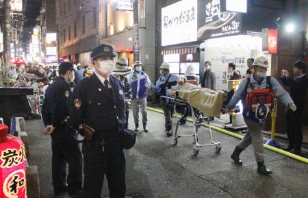 大阪市の魚料理店で爆発 男女5人が軽傷