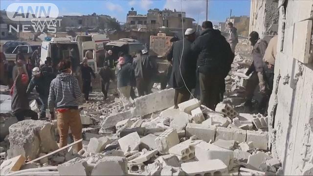 露軍機の空爆か、シリアで市民含む５７人死亡 2016年01月10日 18時43分
