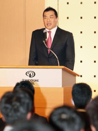 「悔いなく」山本昌氏が新人研修で講義