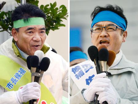 安倍VS翁長代理対決 宜野湾市長選投票始まる 普天間移設問題で審判