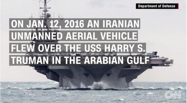 イラン無人機、米空母上空で監視飛行 ペルシャ湾