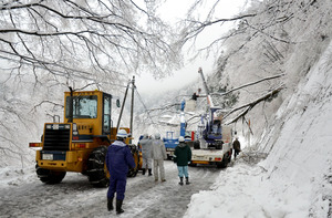 一時260人余が孤立 山形村の30人を除き解消 長野