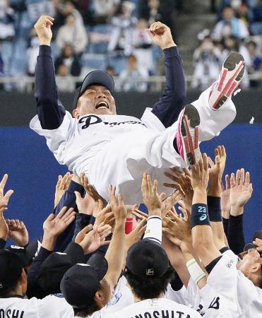 中日の山本昌氏が引退試合