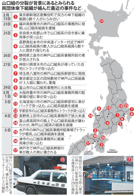 分裂、各地で衝突 重大事件発展の懸念