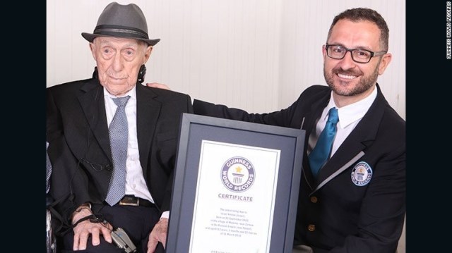 世界最高齢の男性はアウシュビッツ生存者、１１２歳