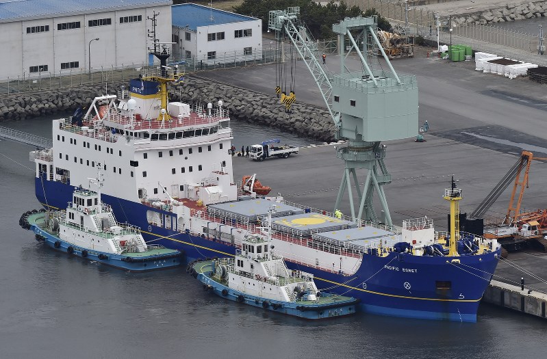 プルトニウム:米国に返還へ 輸送専用船が東海村に到着
