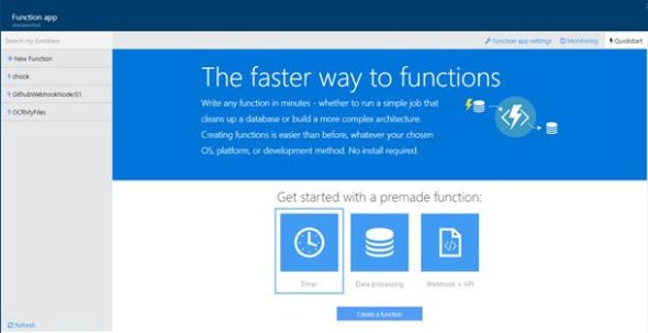 米マイクロソフト、AWS Lambda的なサービス「Azure Functions」を発表