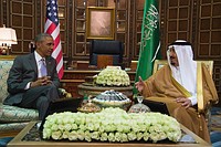 米大統領、サウジ国王と会談＝安全保障確約で関係修復目指す