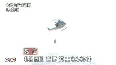 十勝岳連峰 男女遭難 ヘリが捜索出動