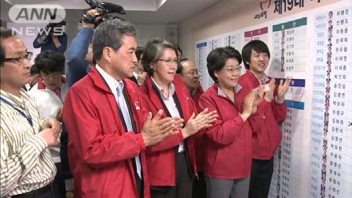 与党セヌリ党が大接戦制し「勝利」 韓国総選挙