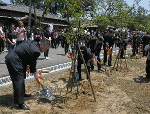 震災支援に感謝の桜 台湾に日本人らが植樹