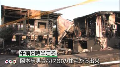 住宅火災で２人死亡、新潟 住人の高齢夫婦か